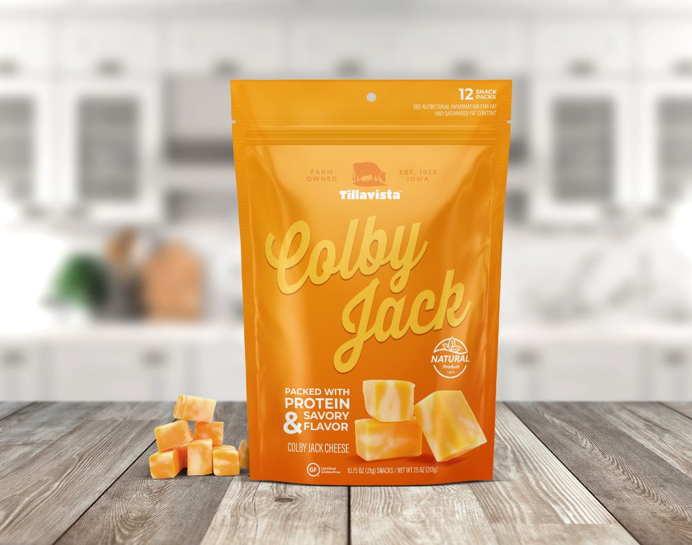 orange snack packaging stand up pouch for cheese cubes